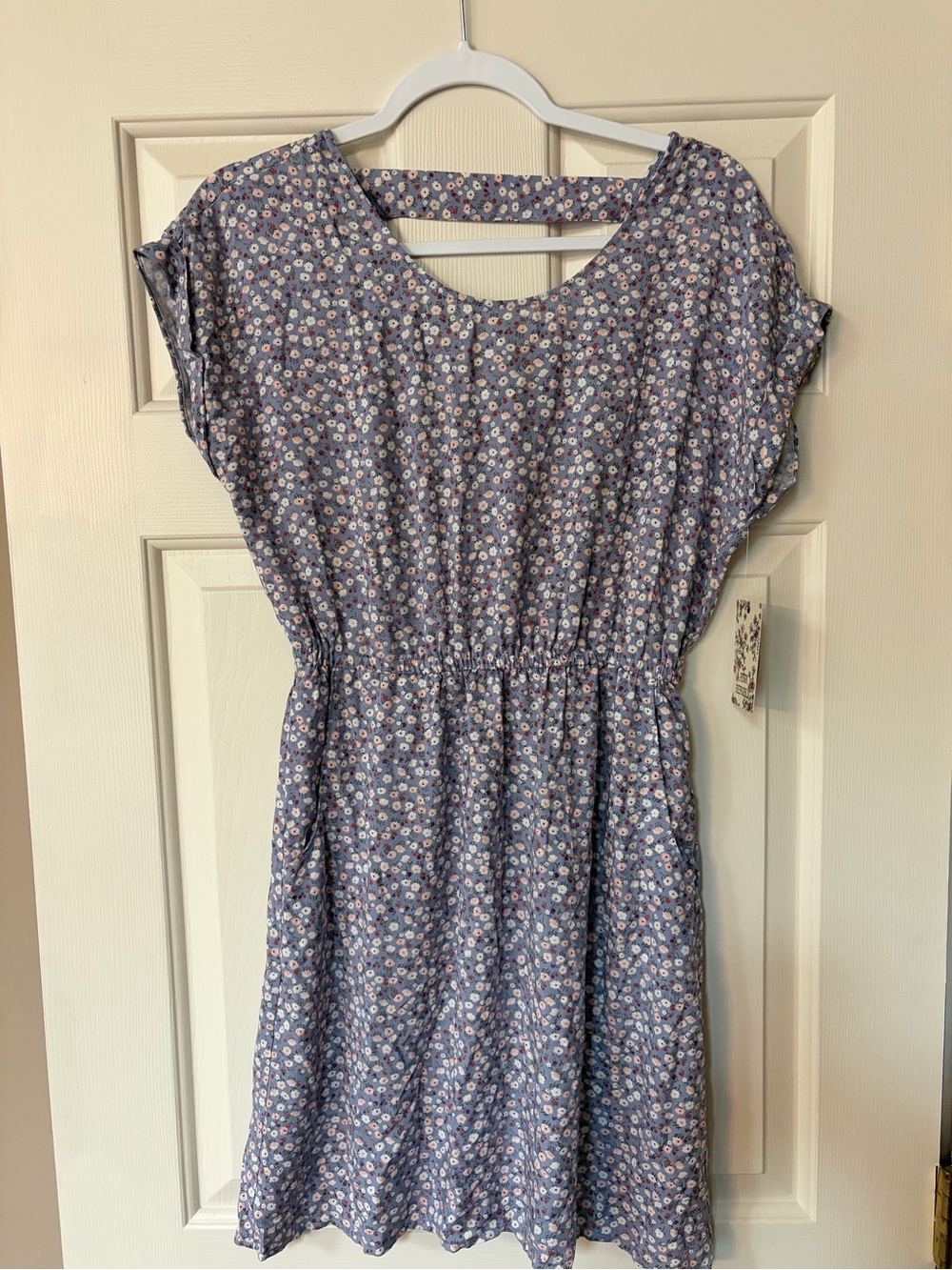 Pink Republic Light Blue Floral Short Sleeve Dress